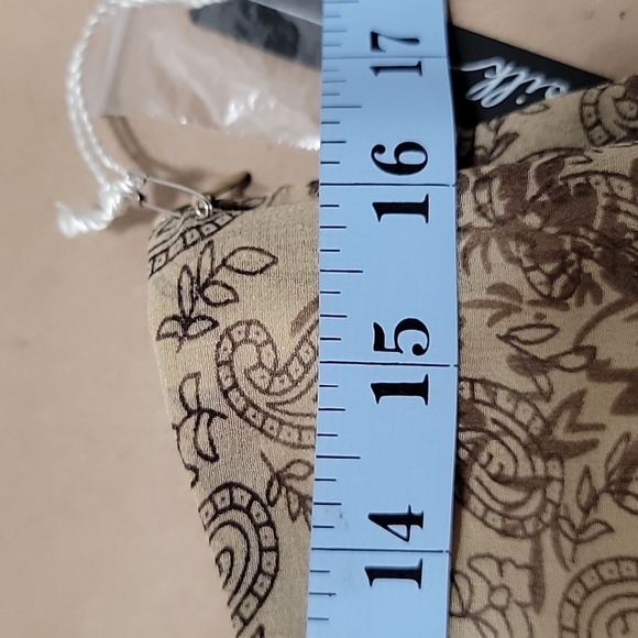 mac & jac 100% Silk, Size 8 Flared Beaded Skirt, NEW with Tags.  Brown / Tan - Picture 5 of 12